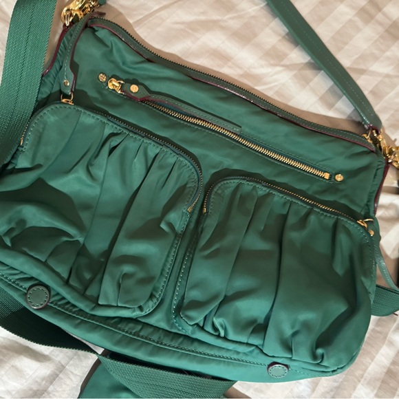 MZ Wallace Emerald Green Shoulder Bag, Large Hayley Bag. Crossbody or shoulder - Picture 5 of 10